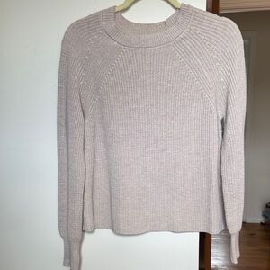 Jessica Simpson Soft Mauve Crewneck Rib Knit Sweater